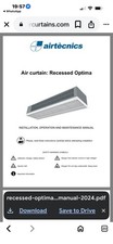 Air curtain: Recessed Optima
