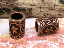 2 Pieces Beard Bead Bronze