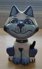 Lorna Bailey Blue Cat signed