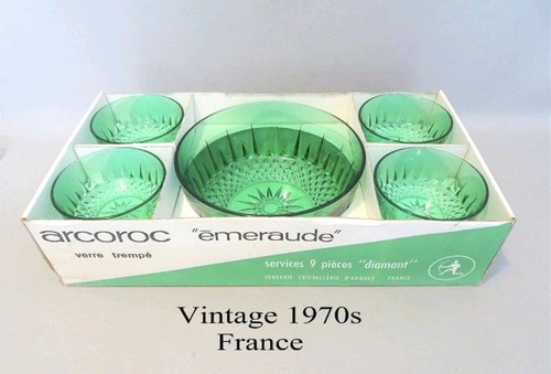 Set vintage emerald green - set,