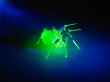 Uranium glass spider figurine
