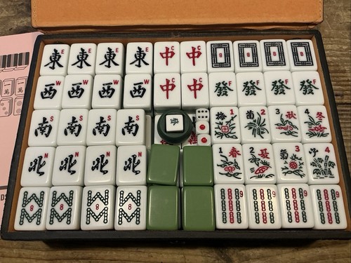 Vintage mahjong set - vintage, 4