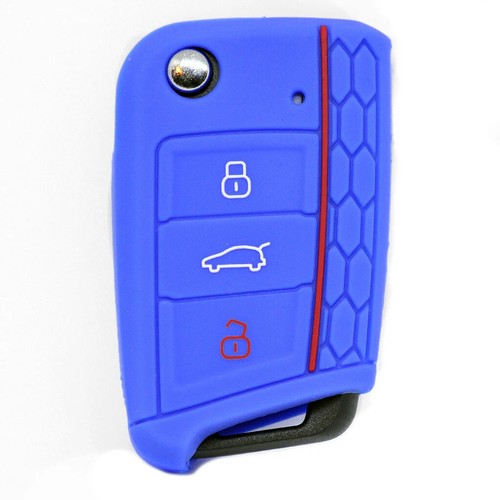 Car key honeycomb cover blue