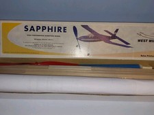 West Wings Sapphire Balsa Wood Flying Model Aeroplane Kit 1/18 Scale 1994 Unused
