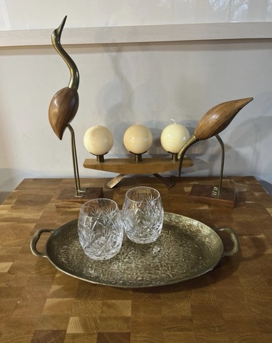 Vintage solid brass - solid, serving