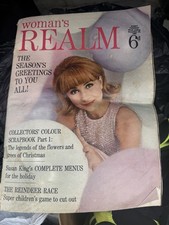 Vintage Woman's Realm Magazine December 25 1965 Adverts Fashion Stories Cooking.
