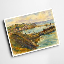 Print watchet harbour - a6,