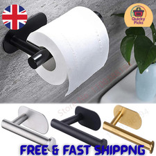 Stainless Steel Toilet Roll Paper Holder Strong Self Adhesive Stick Wall Mount