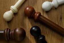 35mm Wood Curtain Pole Set for