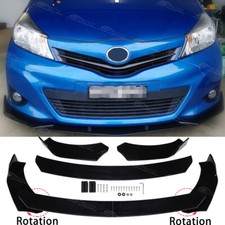 For Toyota Yaris Corolla GR Glossy Black Front Bumper Spoiler Lip Splitter Kit