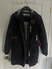 SUPERDRY Atlantic Twill Coat, small, Navy Canvas Coat