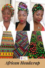 African Print Head tie, Head