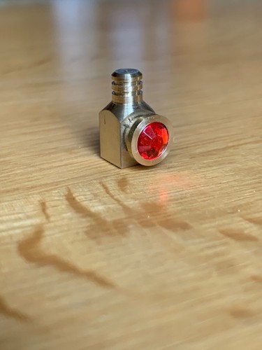 Brass red rear lamp - red,