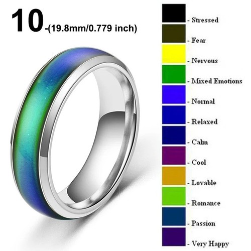 1pc stainless steel mood ring - stainless,