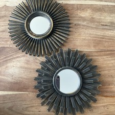 Set Of 2 Sunburst Wall Mirrors