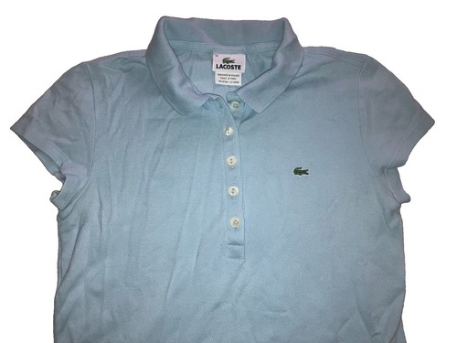 Light blue lacoste polo dress - blue,