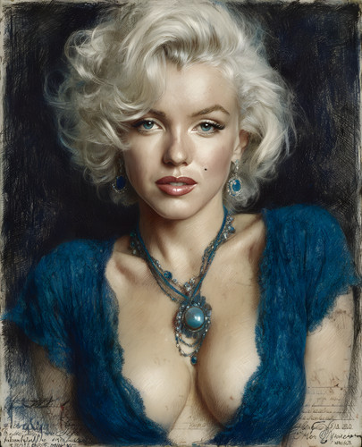 Marilyn monroe blue - monroe, fur