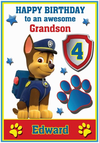 Personalised paw patrol - paw,
