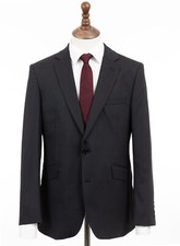 Men's Grey Pinstripe Suit Tailored Fit The Label British Brand