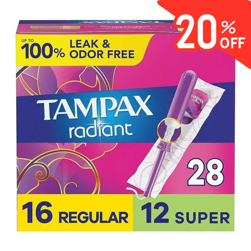 Tampax radiant tampons - tampax,