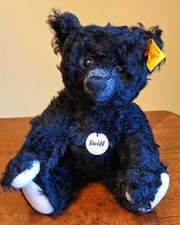 Stiff Classic 1912 Titanic Black Teddy Bear Long Nose Yellow Label Button In Ear