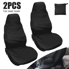 2Pcs Front Seat Covers Universal Car Van Black Waterproof Protector Anti-dust