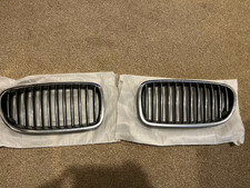 Silver BMW Kidney Grill 5 Series Touring Original 2011 Left And Right 