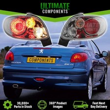 Peugeot 206CC Cabriolet 2000-2003 Chrome Lexus Style Rear Back Tail Lights Lamps