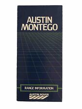 Austin Montego Range Information Brochure 1.3 1.6 2.0 to MG Montego All Specs