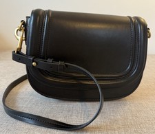 Zara Black Saddle Crossbody Handbag 