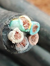 6mm x 5Core Rubber Cable Extreme Flex  H07RN-F   47Amp 3 Phase       4 metres