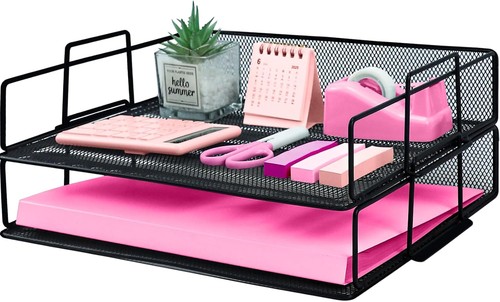 Letter trays stackable - stackable,, 2-tier