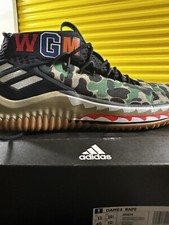 Size 11- adidas Dame 4 x A Bathing Ape Green Camo 2018