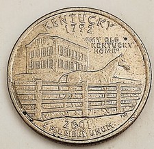 2001-D Washington Quarter Dollar - Kentucky ~ My Old Kentucky Home