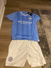 Manchester City  Football Kit - Blue + White  - Tshirt + Shorts - XL - New