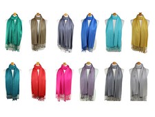  Pashmina Plain Scarf Shawl Stole Wrap Factory Second Warm Soft Seasonal Colours