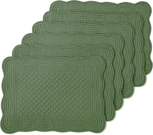 100 cotton quilted placemats - cotton,