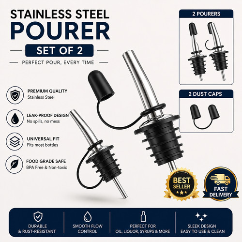 2pcs stainless steel - 2pcs, oil