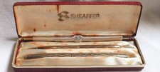 Lady Sheaffer Skripsert Fountain Pen & Pencil Set 14K gold nib boxed