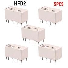 5 x 12V Miniature Latching Relay DPDT HFD2 HongFa UK Stock