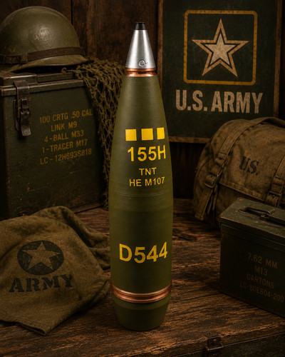 Mini 155mm artillery - artillery, shell