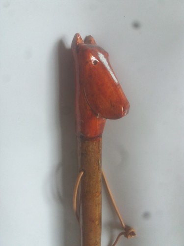 Wooden walking stick thumb - wooden,