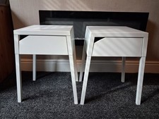 IKEA SELJE White Metal Bedside