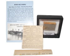 RMS OLYMPIC deck wood slice