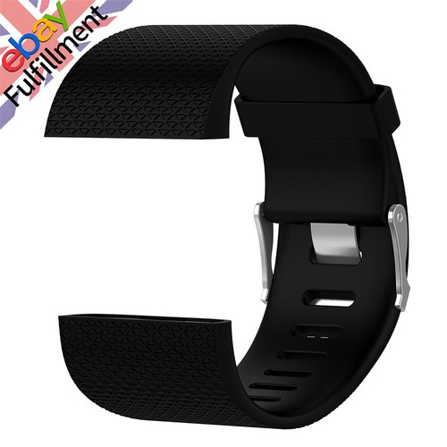 Black silicone watch band - black,