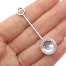925 Sterling Silver Vintage Snuff Spoon / Ladle Charm Pendant