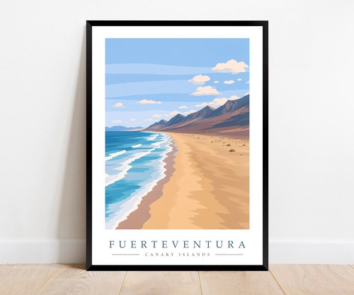 Fuerteventura travel poster - fuerteventura,