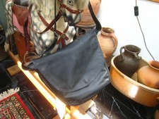 Enny dark navy large butter soft Italian leather crossbody bag