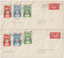 1953 2 x B E A FLIGHT COVERS