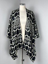 Stylish Marks and Spencer black and white geometric pattern shawl/wrap one size